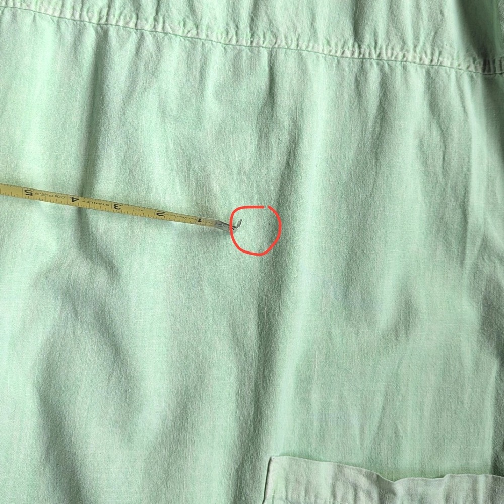 Fresh Produce Vintage 90s Mint Green Cotton Linen Blend Maxi Pocket Dress Small - Picture 3 of 9